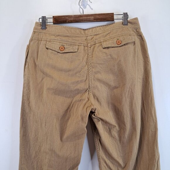 J JILL Genuine Fit Below Waist Tan Capri Cropped Pants Size 10 - Picture 9 of 11